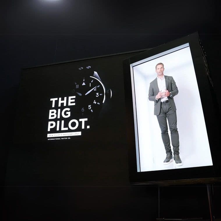 AI hologram in a branded HoloBox