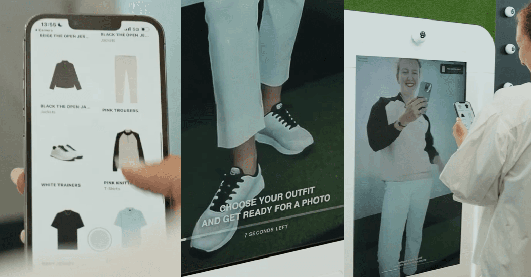 HoloBox Closet: pick an outfit on your phone, then see it on yourself life-size in the mirror